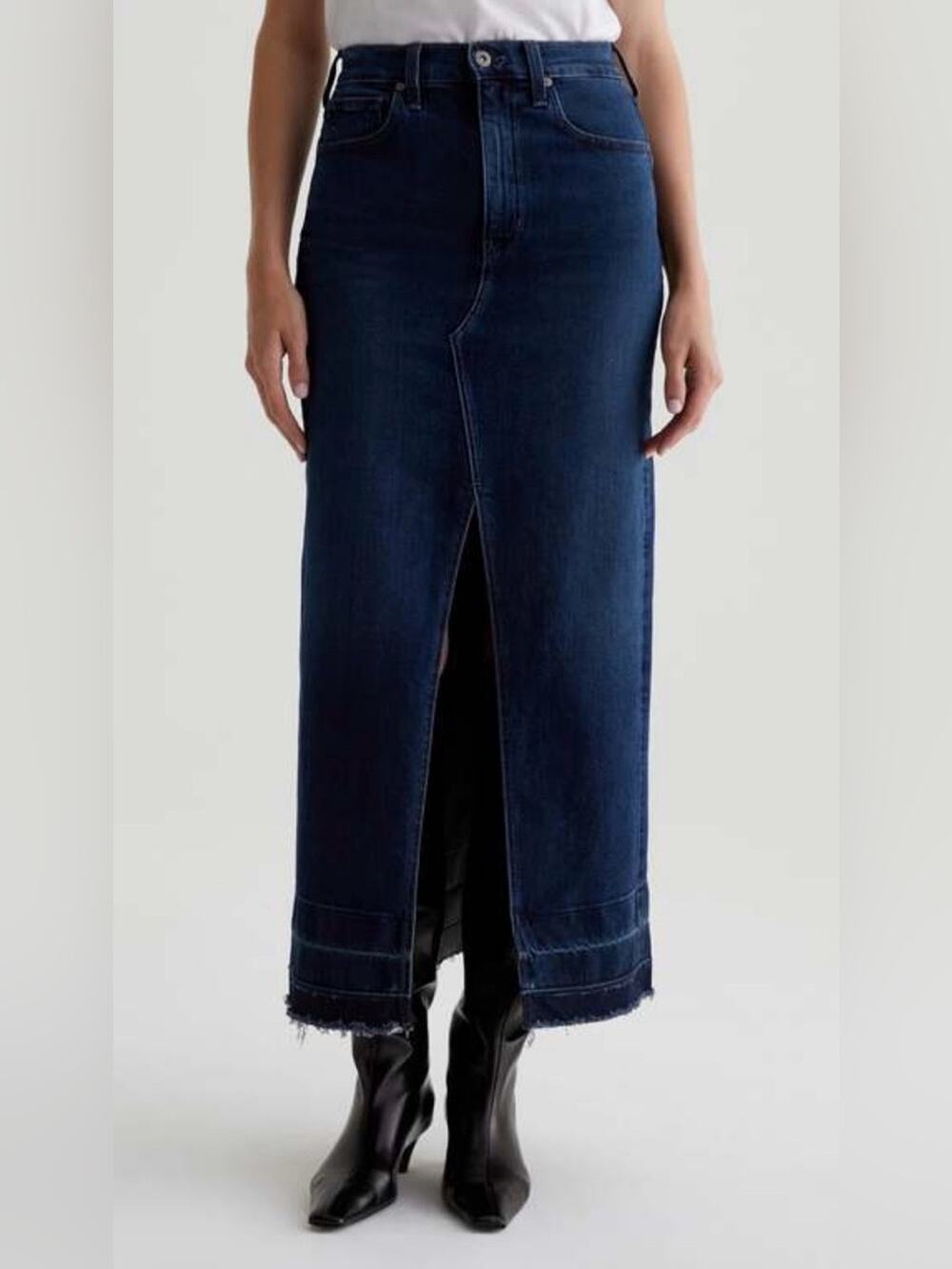 AG JEANS Midnight Sun Denim Davina Maxi Skirt